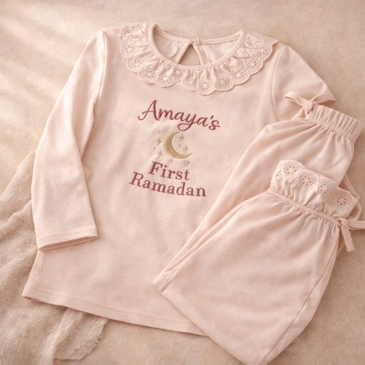 My First Ramadan Girls Frill Pyjama Set