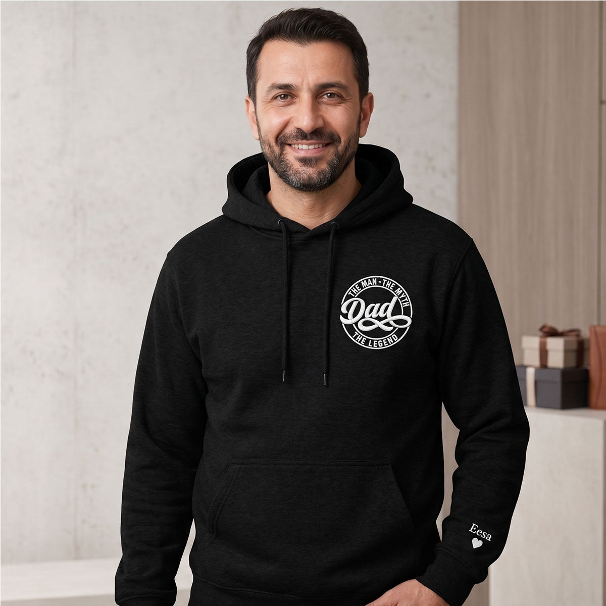Personalised Dad Myth Legend Father's Day Hoodie