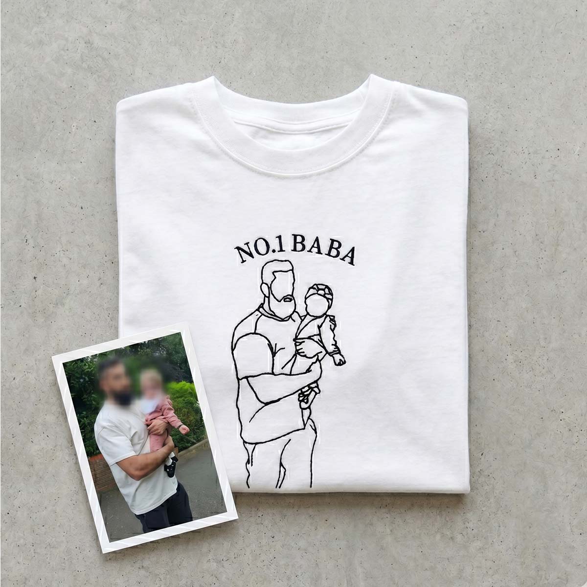 Personalised Family Portrait - Fathers Day T-Shirt