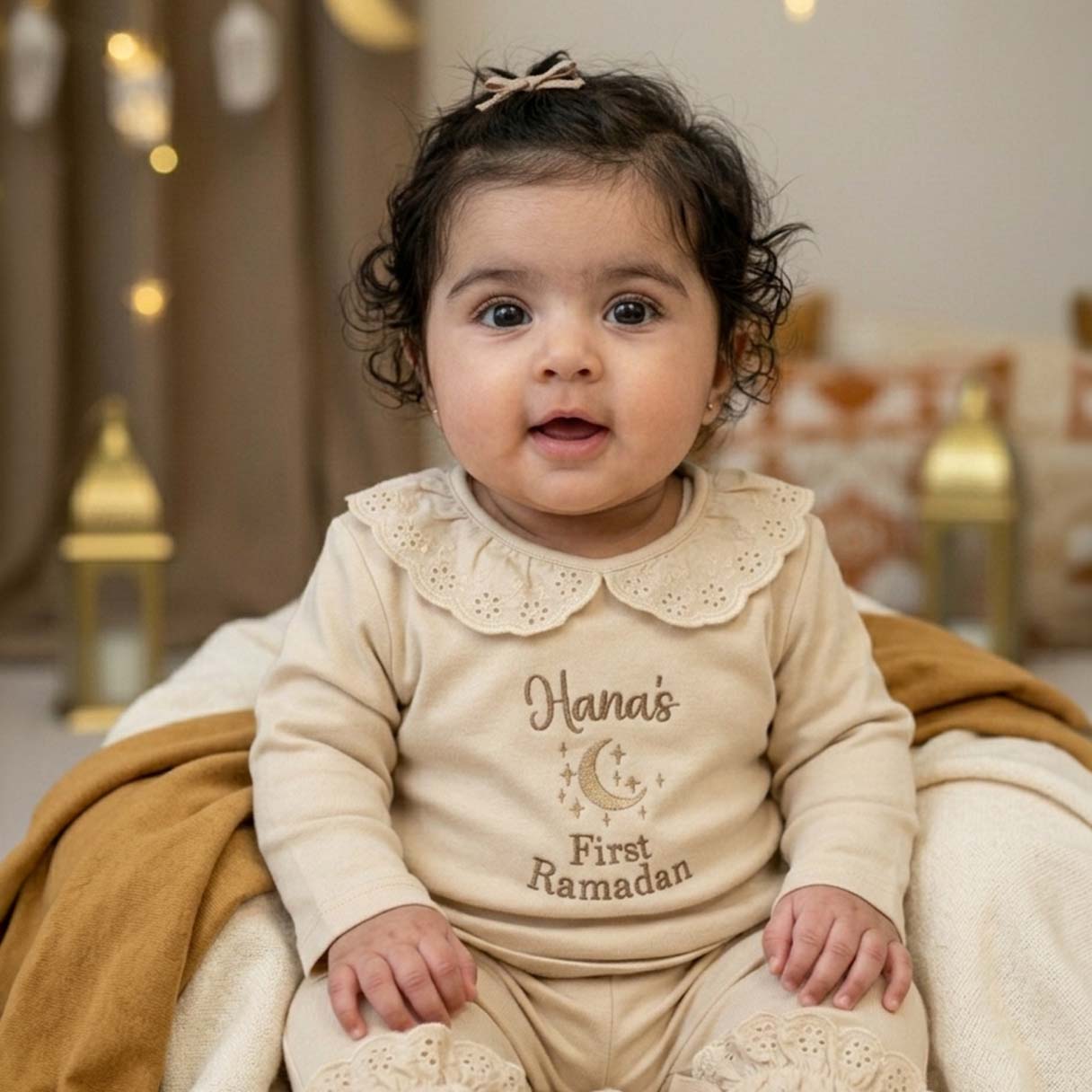 My First Ramadan Girls Frill Pyjama Set