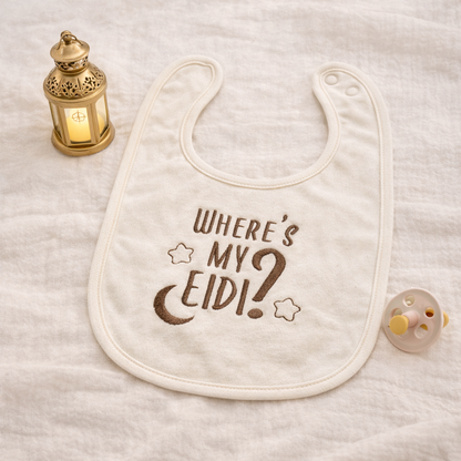 Wheres My Eidi?! Baby Bib