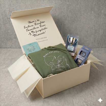 Personalised Family Portrait - Fathers Day Gift Set With Novelties