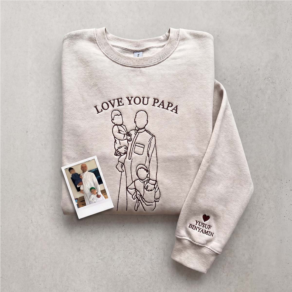 Personalised Family Portrait - Fathers Day Hoodie