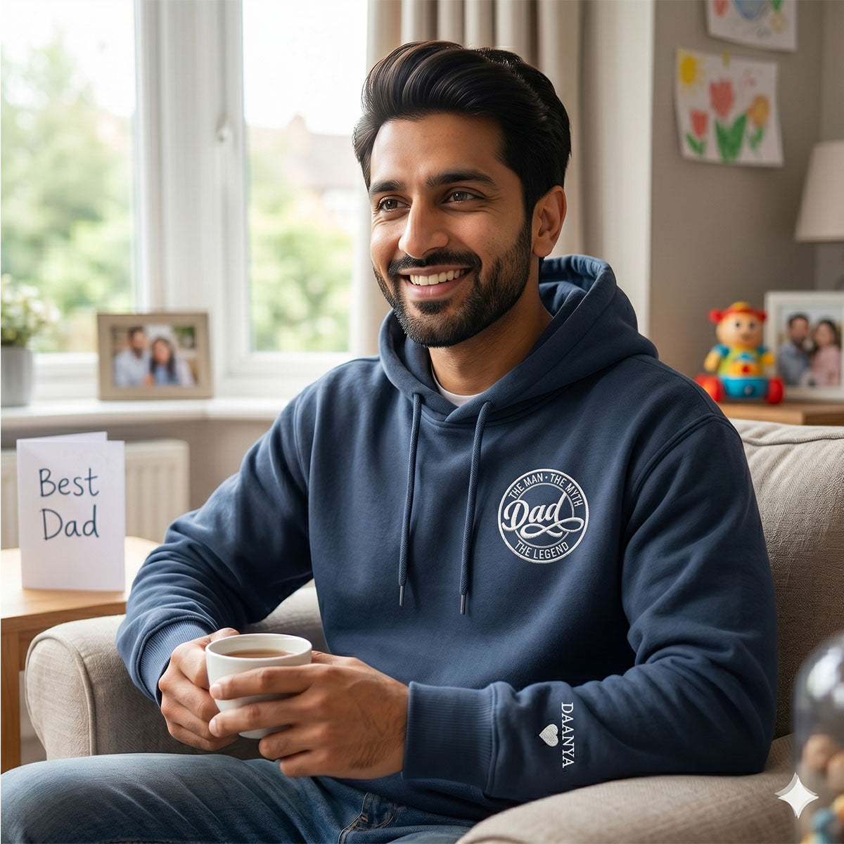 Personalised Dad Myth Legend Father's Day Hoodie