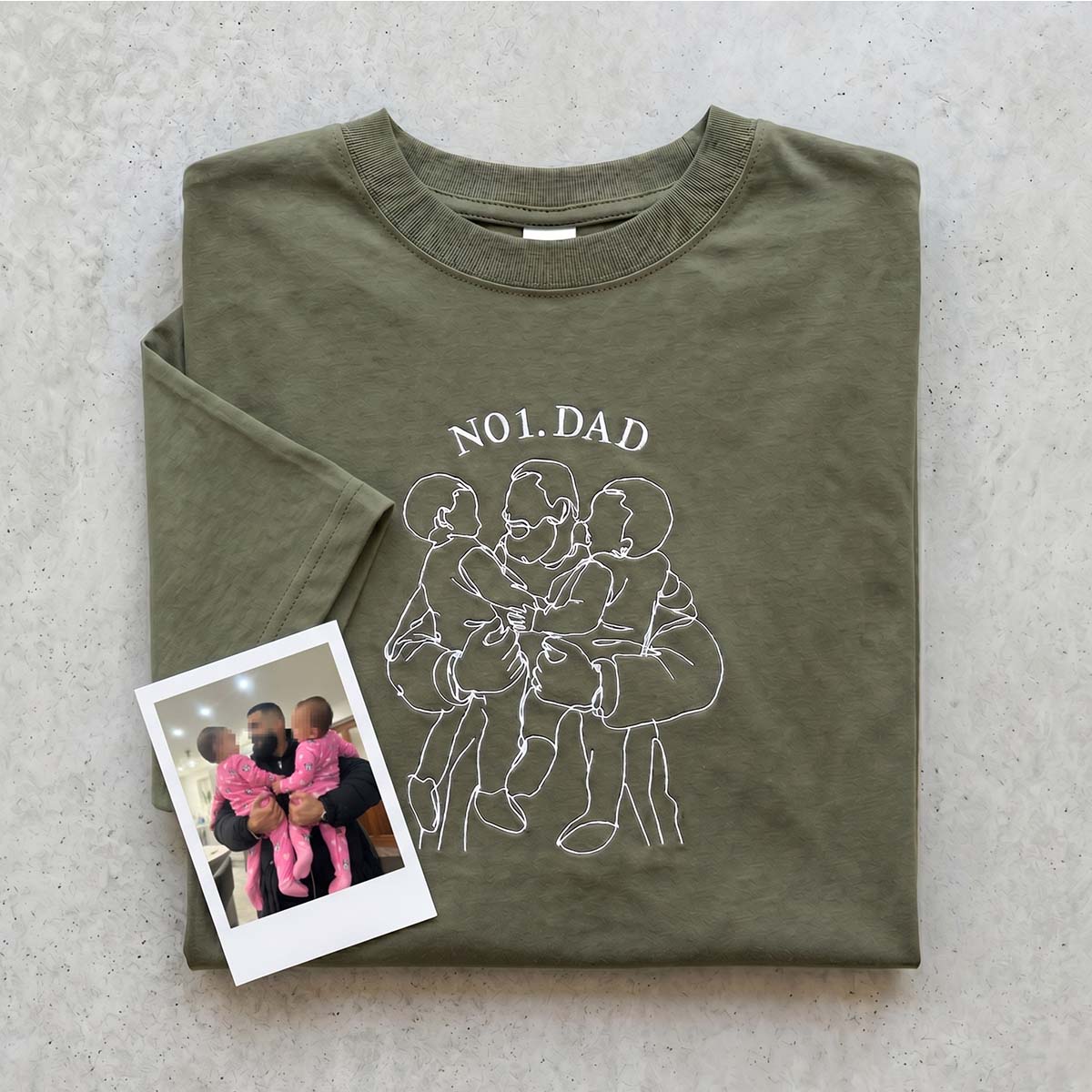 Personalised Family Portrait - Fathers Day T-Shirt