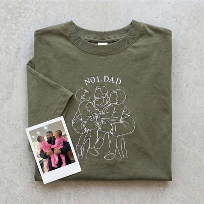 Personalised Family Portrait - Fathers Day T-Shirt