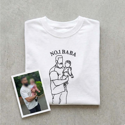 Personalised Family Portrait - Fathers Day T-Shirt