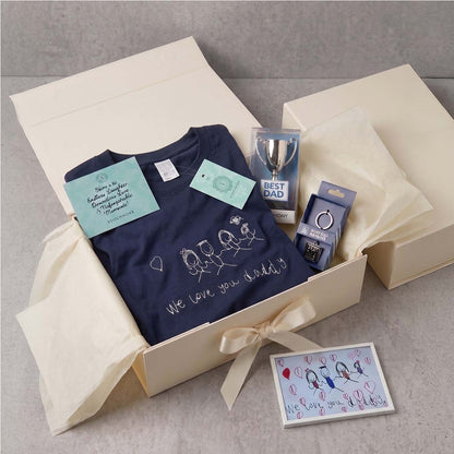 Personalised Family Portrait - Fathers Day Gift Set With Novelties