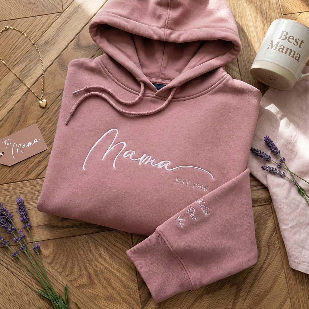Mama Est Mothers Day Hoodie