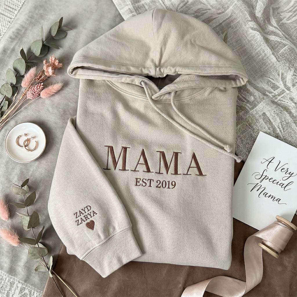 Mama Est Mothers Day Hoodie