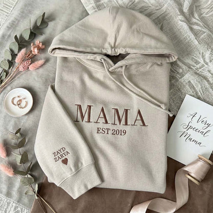 Mama Est Mothers Day Hoodie