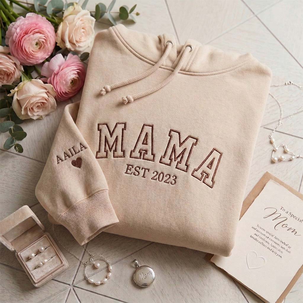 Mama Est Mothers Day Hoodie