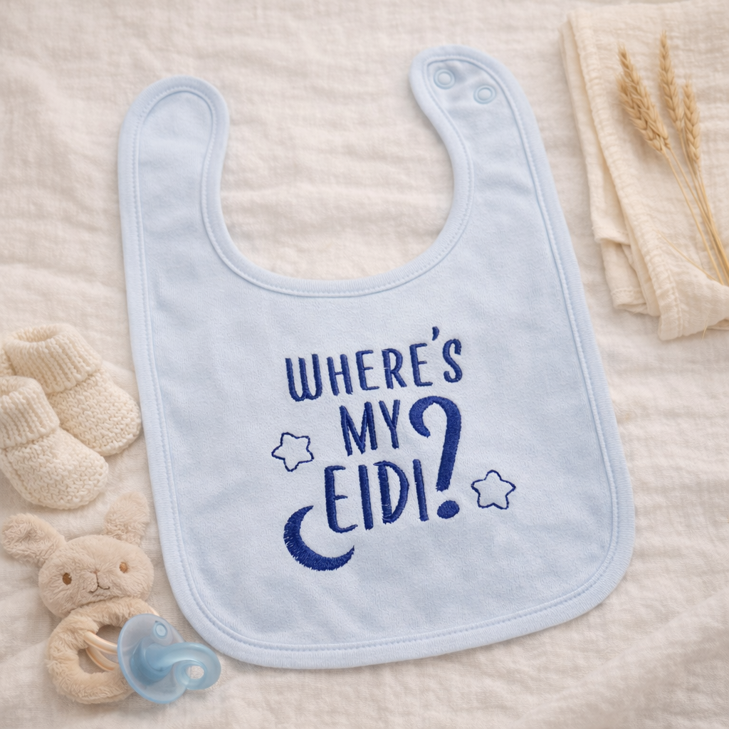 Wheres My Eidi?! Baby Bib