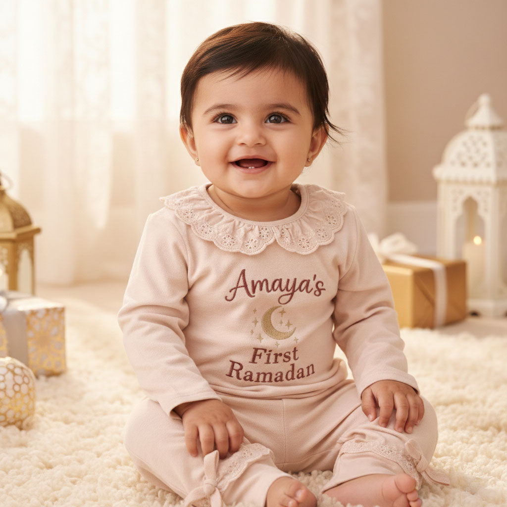 My First Ramadan Girls Frill Pyjama Set