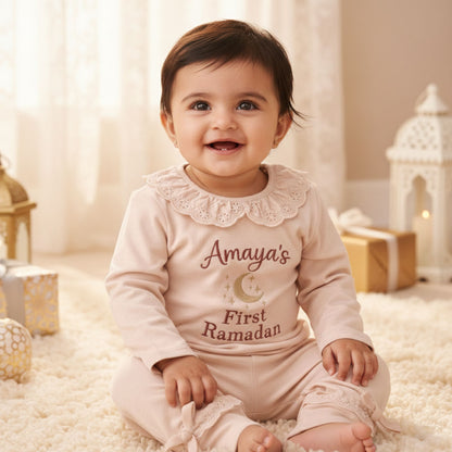 My First Ramadan Girls Frill Pyjama Set